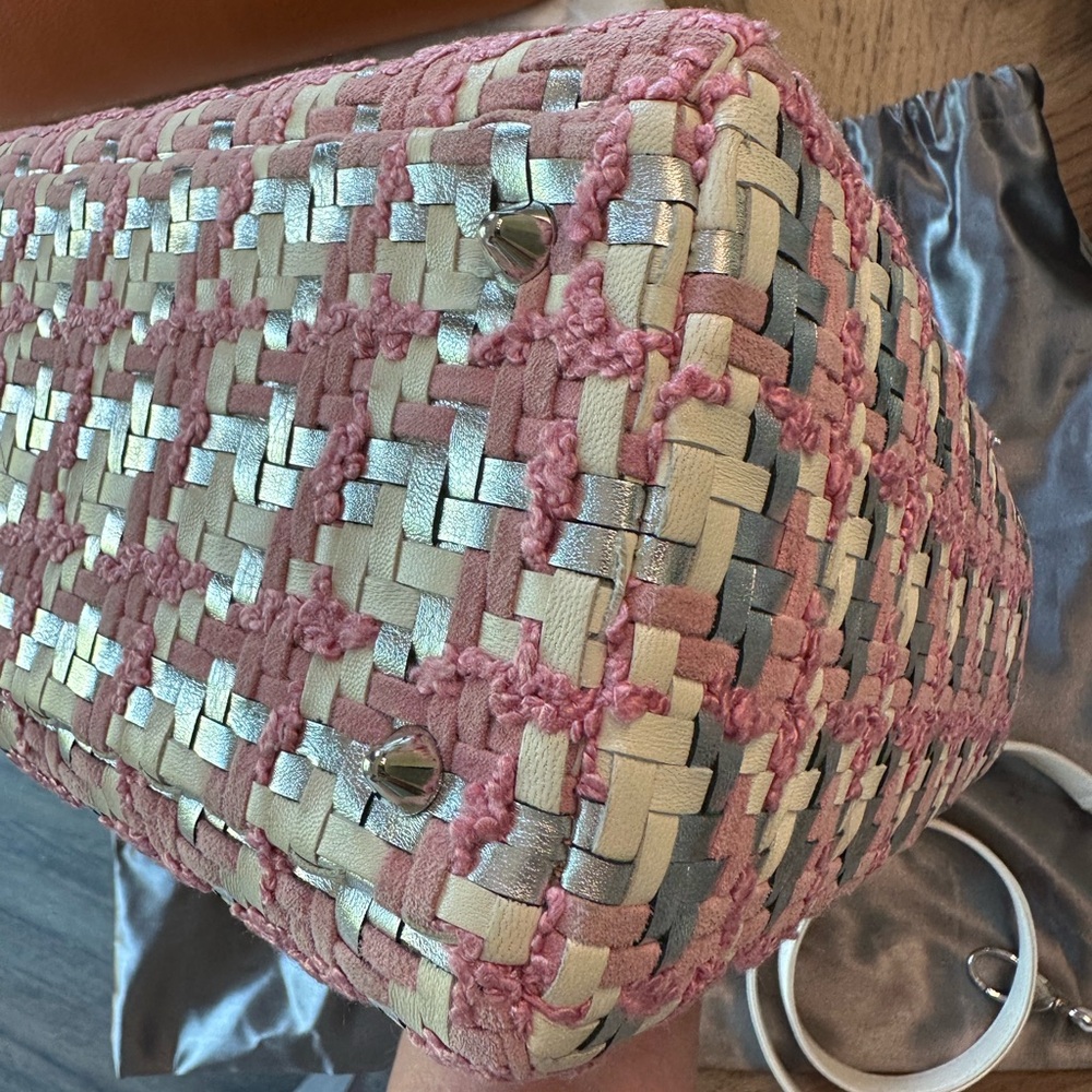 Lady Dior Woven Pink Tweed Medium - Picture 5 of 9